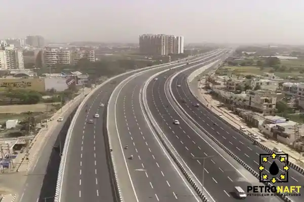 road construction in India and Show a highway in India