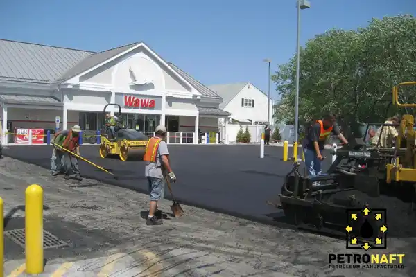 asphalt installation in the yard