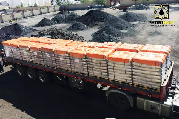 Gilsonite or Natural Asphalt or Natural Bitumen loaded truck, ready to go