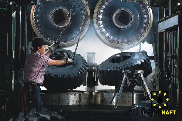 A rubber factory where Gilsonite is used to make tires.