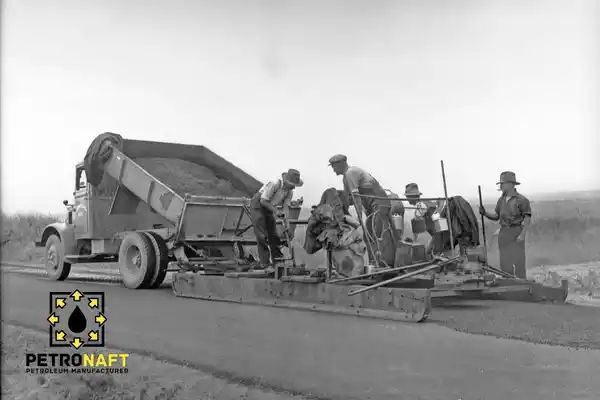 The use of bitumen and asphalt for road construction in the old days