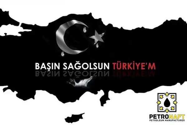Blackened map of Turkey due to the inconvenience of turkey earthquake