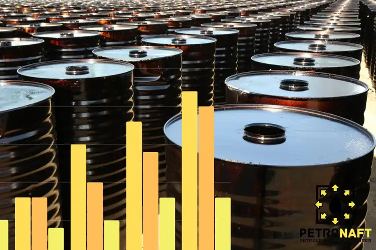 Some drums of 60-70 bitumen and a symbol of the iran bitumen 60/70 price