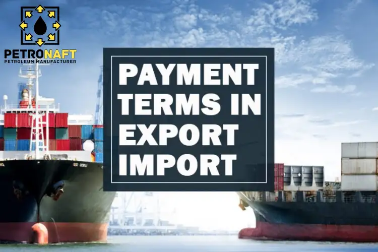 An article with the title "import and export payment terms" and photos of 2 cargo ships