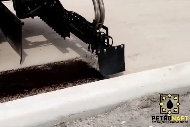 Asphalt laying machine in action, demonstrating the use of Cutback Bitumen versus Other Asphalt