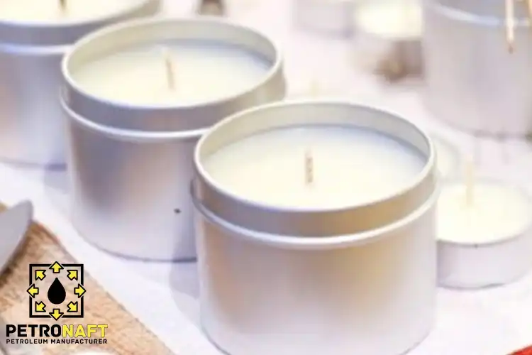 wo candles, showcasing use of Fully Refined Paraffin Wax for Candle