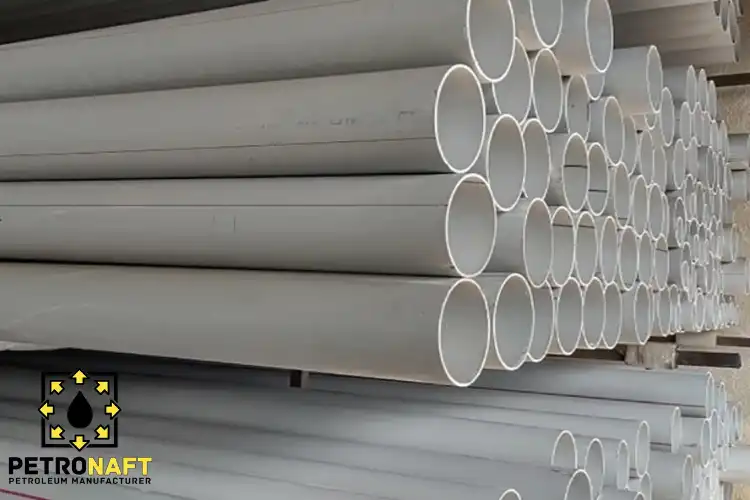 Collection of PVC pipes, made using PE Wax for PVC