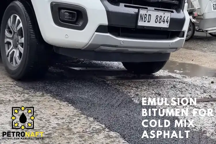 Asphalt using emulsion bitumen for cold mix asphalt.