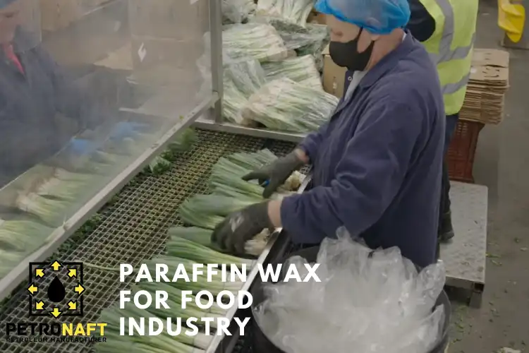 paraffin wax for food industry in a factory