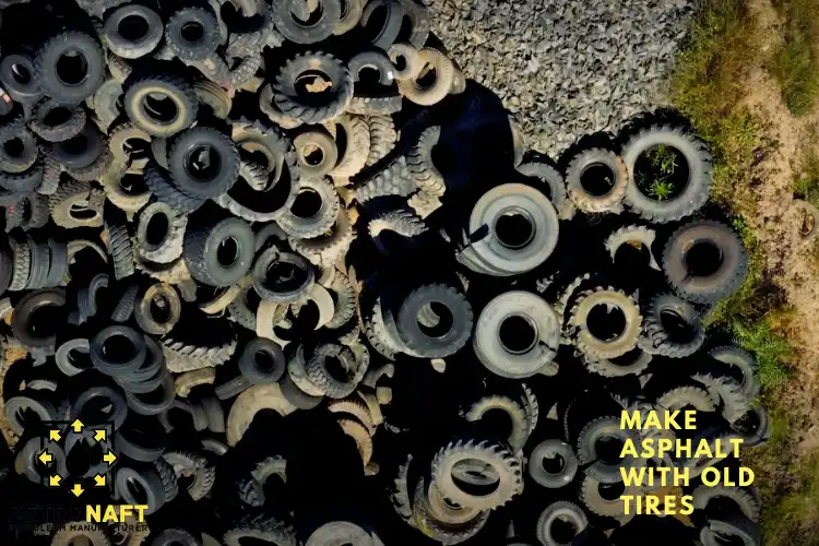 make asphalt with old tires