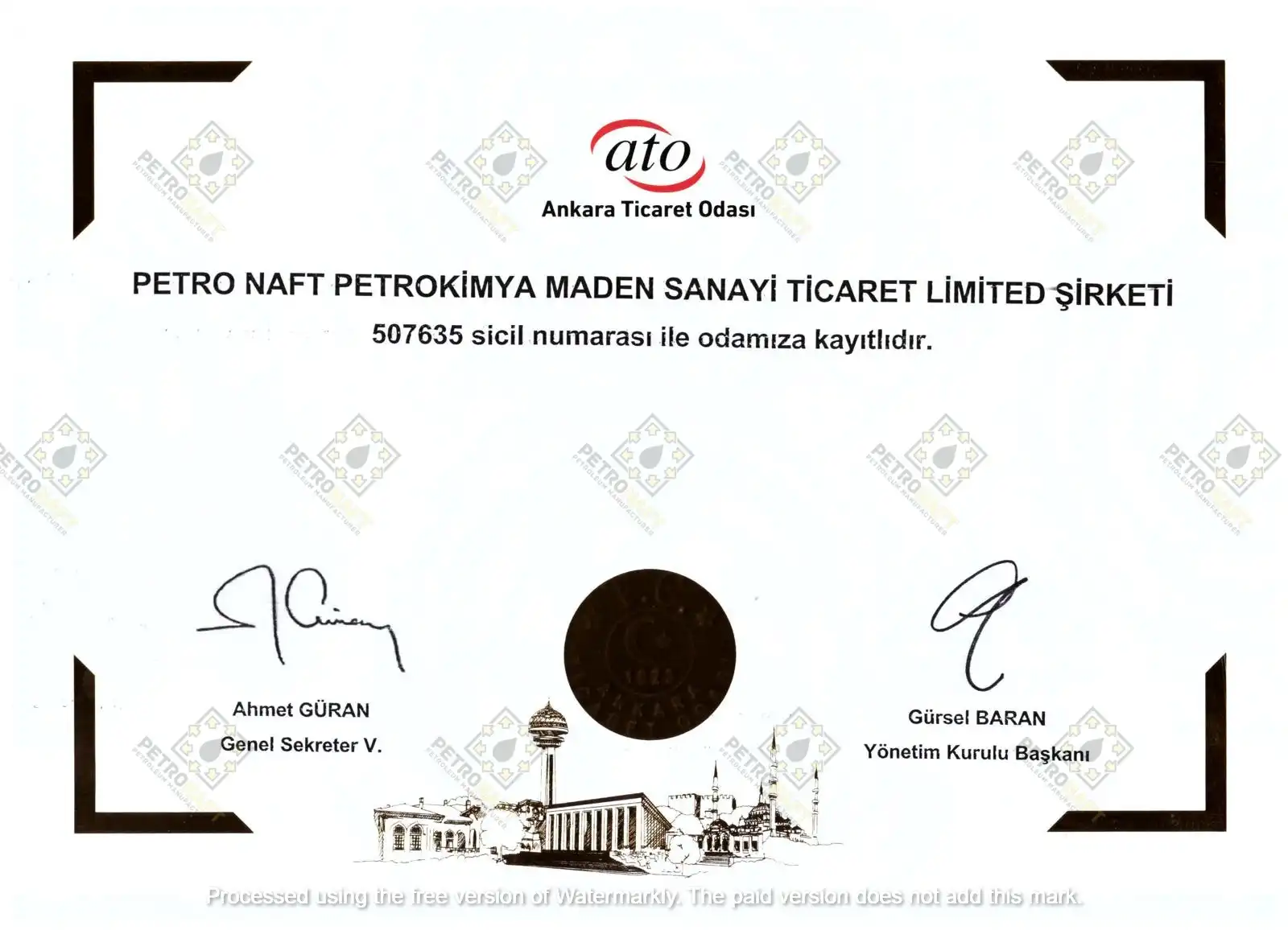 Petro Naft's license