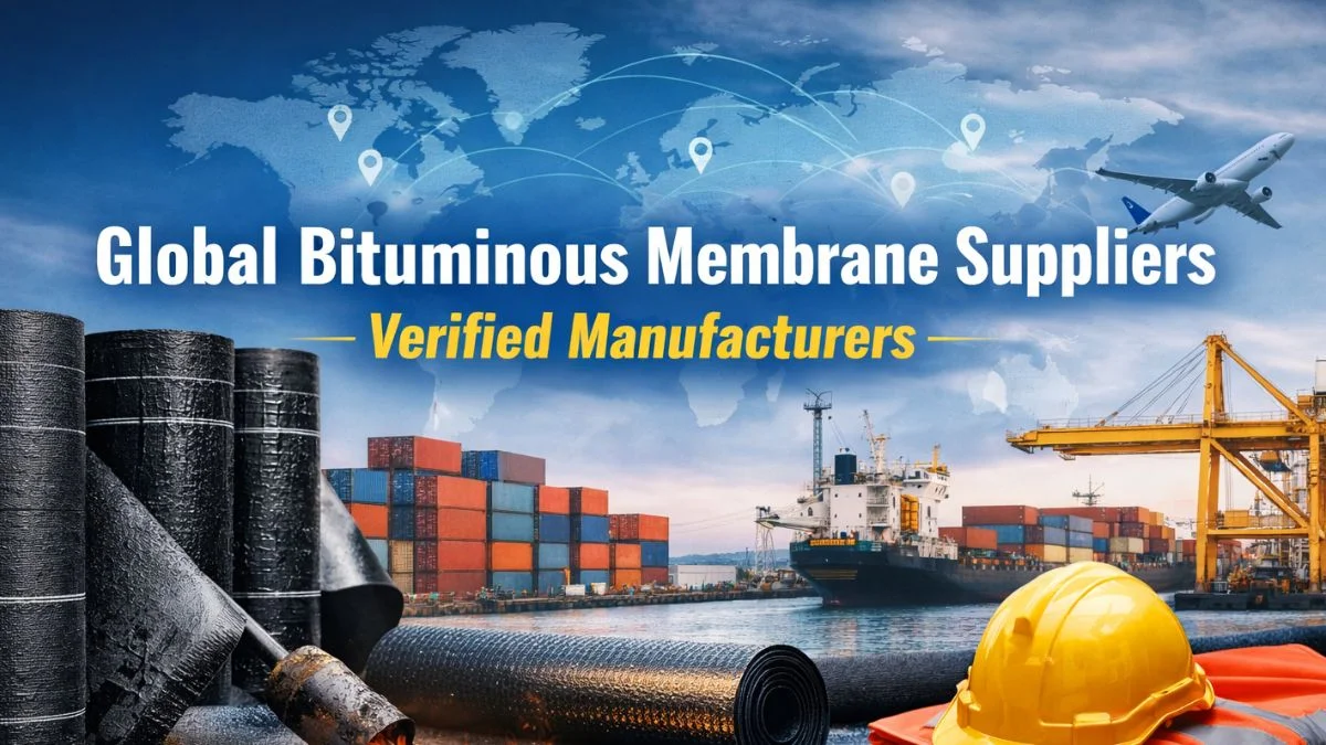 Global bituminous membrane suppliers and waterproofing membrane installation for roofing and construction
